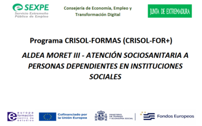 ALDEA MORET III – ATENCIÓN SOCIOSANITARIA A PERSONAS DEPENDIENTES EN INSTITUCIONES SOCIALES